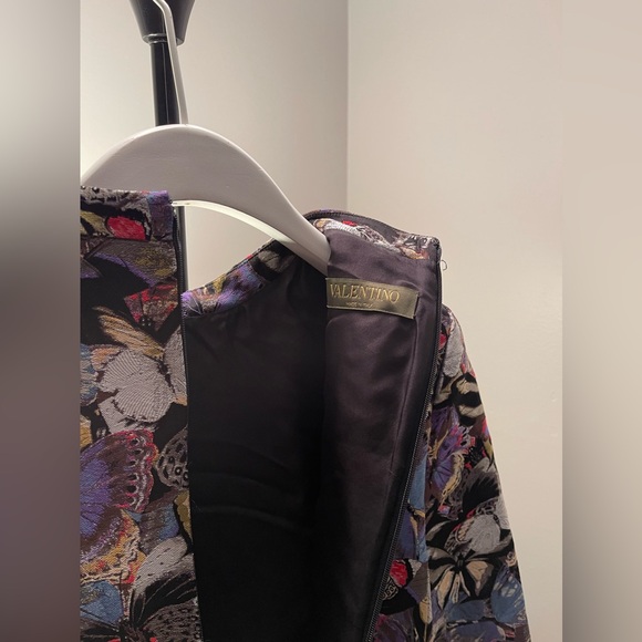 Valentino Metallic Multicolored Butterfly Print Mini Dress - Picture 6 of 7